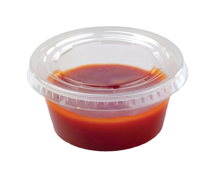 Clear Plastic Sauce Pot Size 4oz