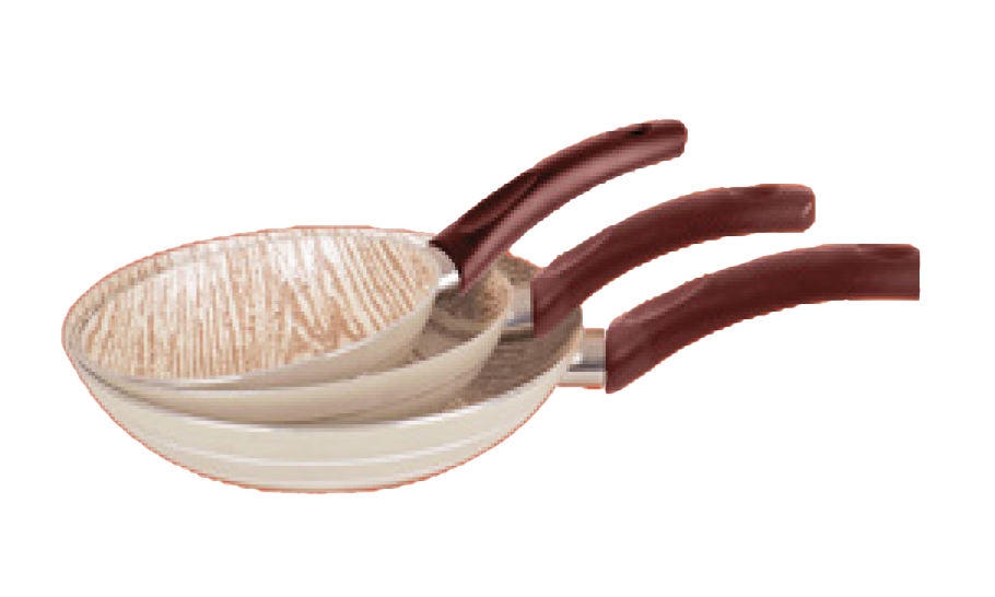 Nazaargo Retro Wood Frying Pan 3 pc Set 18-22 -26 cm Home & Garden > Kitchen & Dining > Cookware Pots & Pans Frying Pan Set