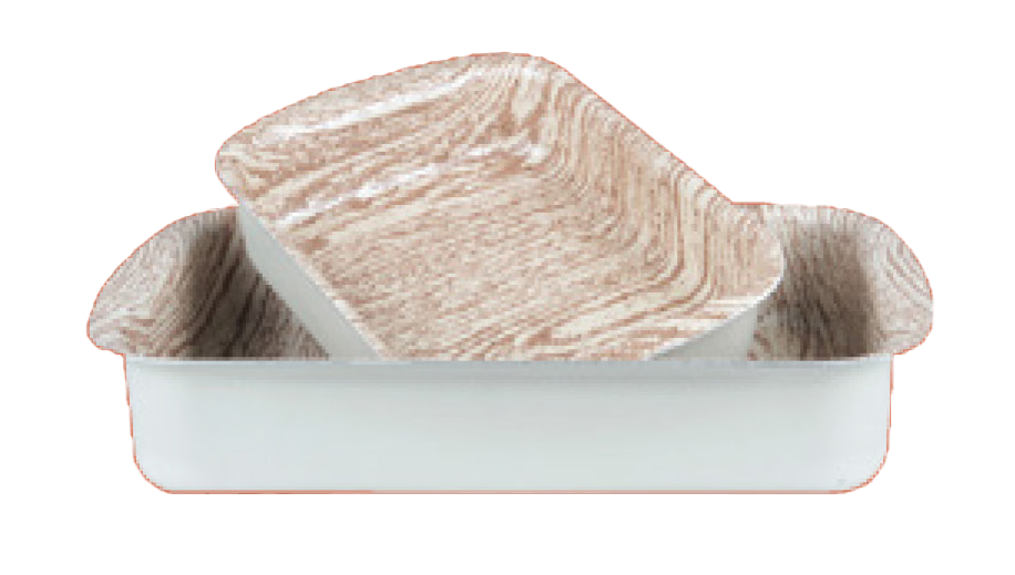 Nazaargo Retro Wood Rectangular Tray 2pc Set 25-30 cm Home & Garden > Kitchen & Dining > Cookware Trays & Dishes Oven Tray Set