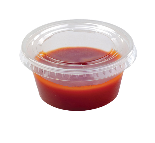 Clear Plastic Sauce Pot Size 4oz