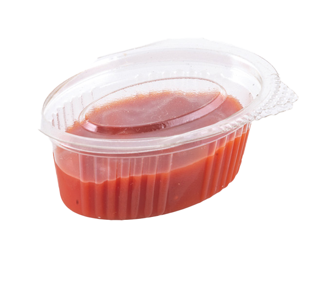 Clear Plastic Sauce Pot Size 50cc Top 78.5mm