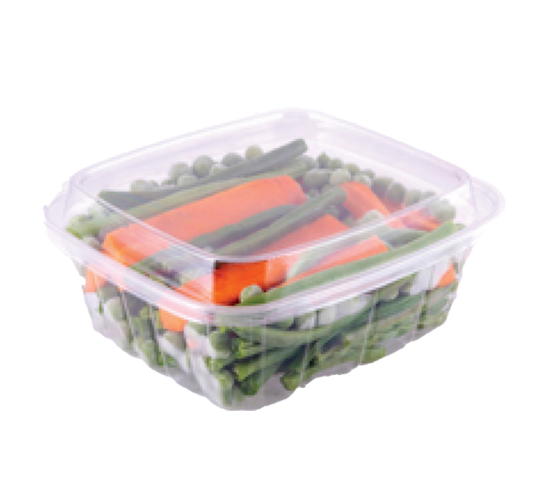 Clear Plastic Food Container Size 750g Top 325mm