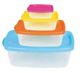 Nazaargo Milano Rectangular 4 Piece Set Home & Garden > Storage & Organization > Storage Containers  Tupperware Box