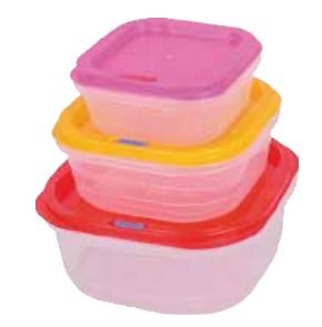 Nazaargo Matrix Square 3 Piece Set Home & Garden > Storage & Organization > Storage Containers  Tupperware Box