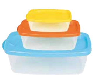 Nazaargo Milano Rectangular 3 Piece Set Home & Garden > Storage & Organization > Storage Containers  Tupperware Box