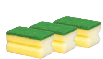 Nazaargo S6 Scrubby Sponge with Nails Protection 3 Piece Home & Garden > Household Supplies > Household Cleaning Supplies > Household Cleaning Tools  Cleaning Equipment Sponge