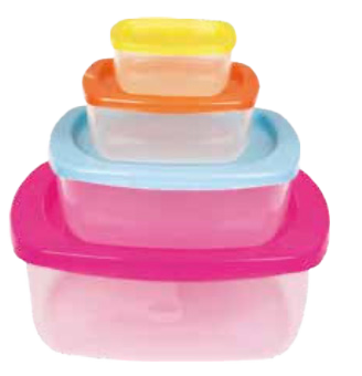 Nazaargo Milano Square 4 Piece Set Home & Garden > Storage & Organization > Storage Containers  Tupperware Box