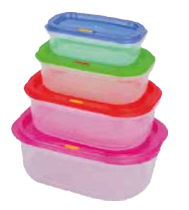 Nazaargo Matrix Rectangular 4 Piece Set Home & Garden > Storage & Organization > Storage Containers  Tupperware Box